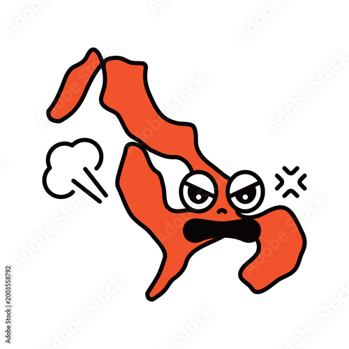 シンプルな日本の長崎県のキャラクター