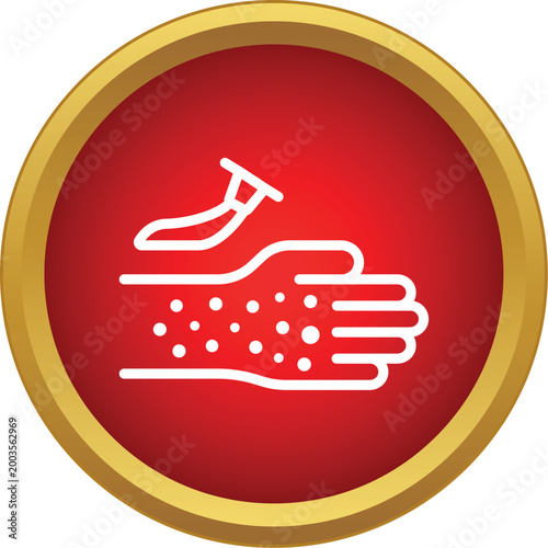 Hand showing skin condition receiving dermatological treatment for a rash