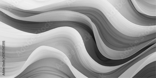 An elegant monochromatic design of flowing, undulating curves, creating a serene and timeless aesthetic.  