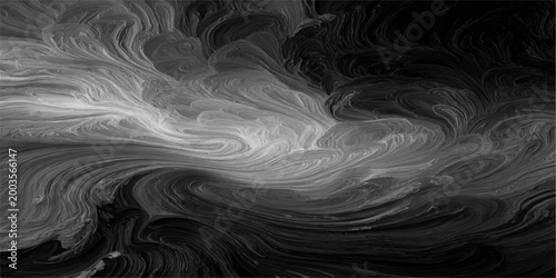 An abstract artistic grayscale depiction, presenting a captivating display of swirling lines and patterns that generate depth and dimension. It invokes a sense of artistic creativity and movement.