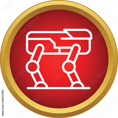 Robot dog icon displaying future technology and automation concepts