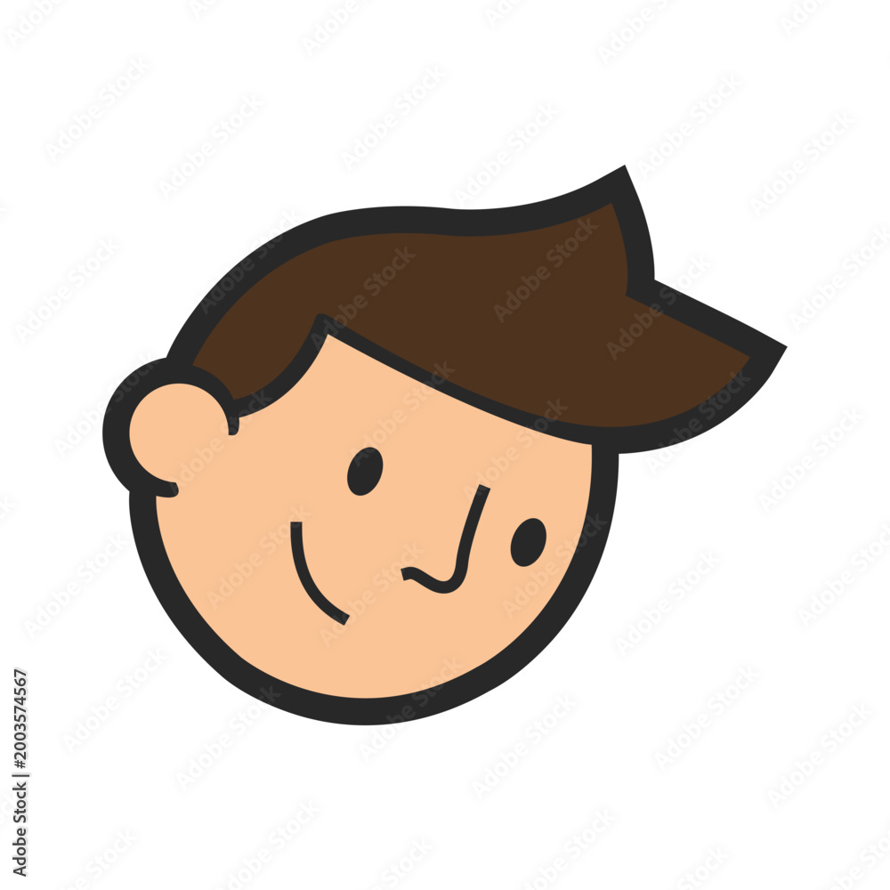 Obraz premium vector funny cartoon man