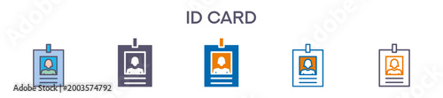 Id Card Element For Design Graphic - Multi Styles 