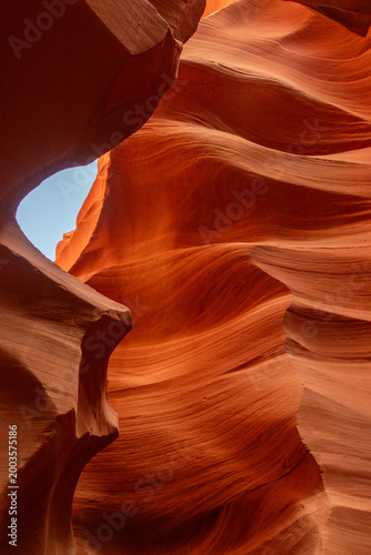 Slot canyon rock formations in the Arizona desert