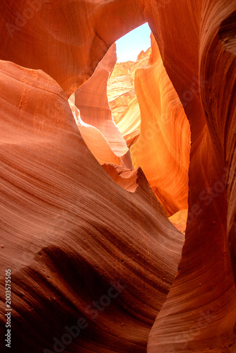 Slot canyon rock formations in the Arizona desert