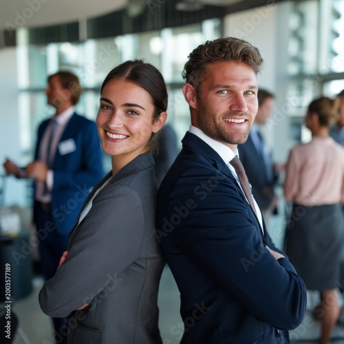 Business Meeting in a Modern Office With City View