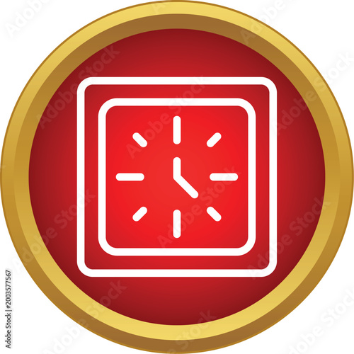 Interface element showing a wall clock used for scheduling and punctuality