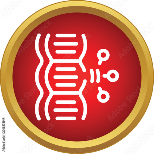 Dna strand representing genetic engineering and scientific manipulation on a red background