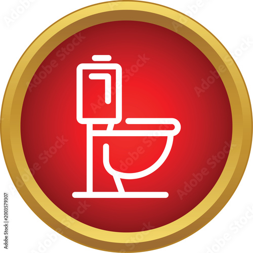 Toilet symbol representing bathroom, rest area, or hygiene facilities