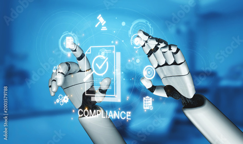Obraz na plátně An AI assistant automates the corporate compliance process