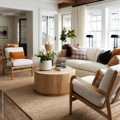 Cozy Living Room With Natural Light and Plants in a Home Setting
