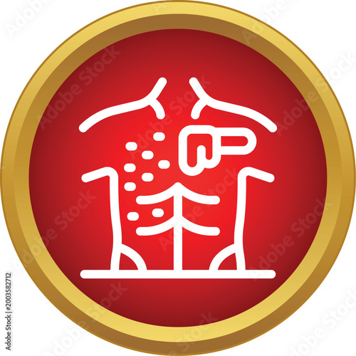 Human torso showing an itchy skin rash caused by an allergic reaction