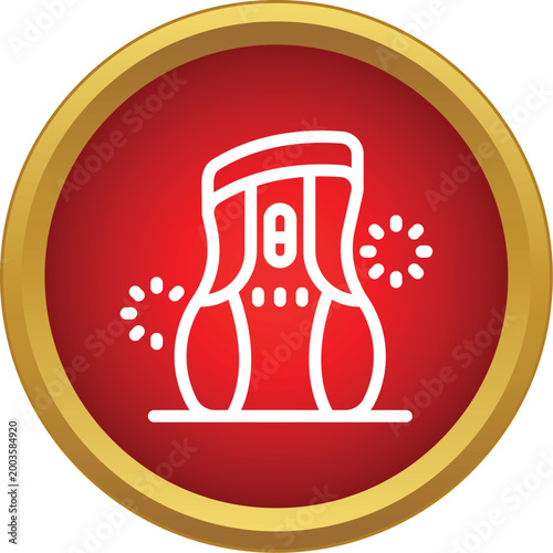 Robot vacuum cleaner icon portraying modern smart home technology
