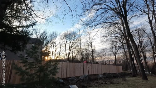 sunset in the backyard the day before the snow storm