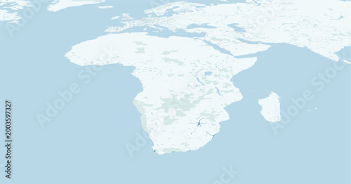 Modern minimalist vector map of Africa continent. High-quality scalable illustration of African borders, coastline, and territory for travel posters and infographics.
