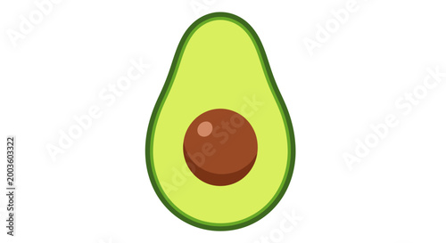 Foto Avocado Fruit Cut Open Green.
