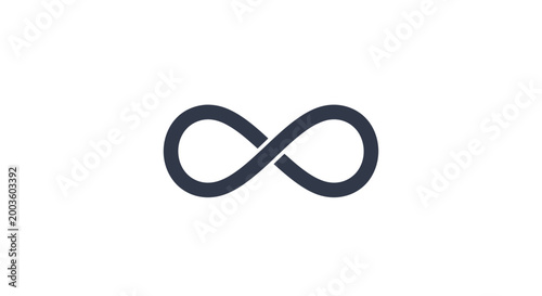 Obraz na płótnie Black infinity symbol on white.