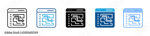 Fotografía Evacuation Route web icon with multiple style and collection