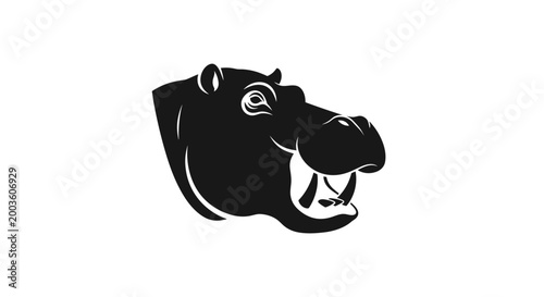 Black Panther Head Closeup Illustration.
