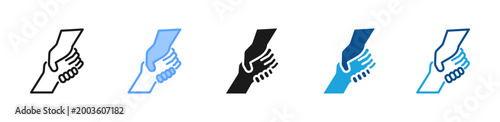 Foto Assistance web icon with multiple style collection