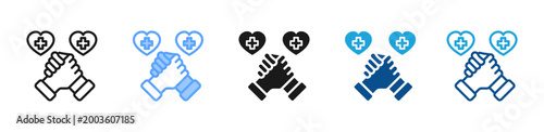 Foto Support web icon with multiple style collection
