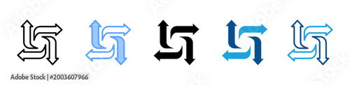 фотографія Changeover web icon with multiple style collection