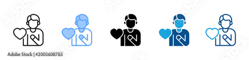 Konstfotografi Honesty web icon with multiple style collection