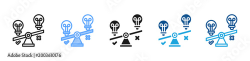 Konstfotografi Comparison web icon with multiple style collection