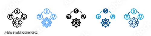 Photography Resource web icon with multiple style collection