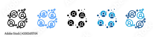 Photos Connection web icon with multiple style collection