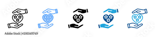 Foto Loyalty web icon with multiple style collection