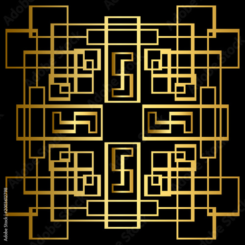a very amazing and beautiful gold element ornament with aesthetic lines