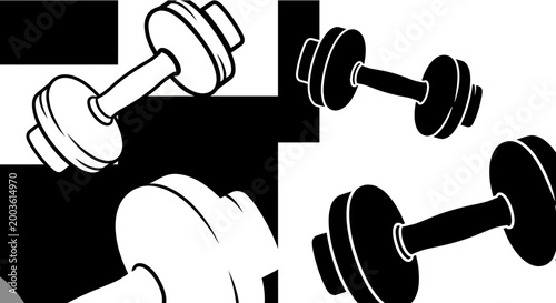 Dumbbell set, fitness equipment, weightlifting, gym, exercise, body building, strength training