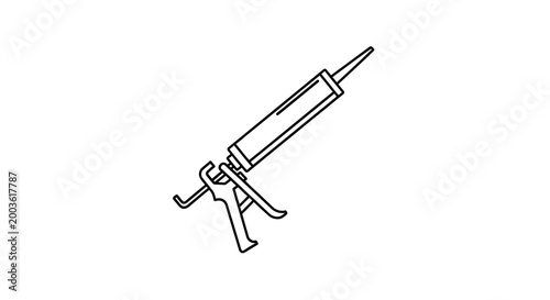 Caulk Gun Tool For Adhesives Application.