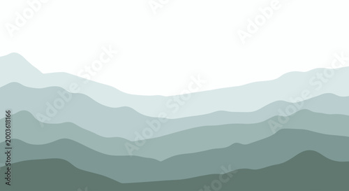 Mountain Range Landscape Layers.