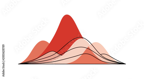 Abstract data visualization chart