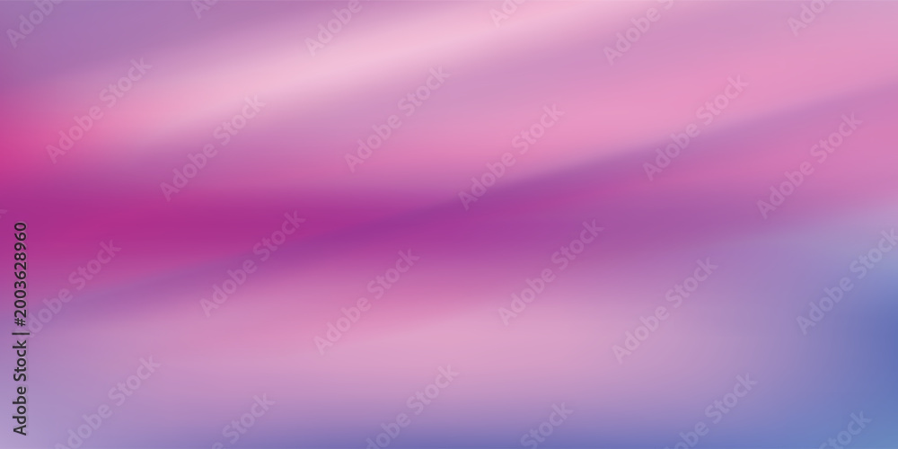 Fototapeta premium Abstract soft pink and purple gradient background with horizontal motion blur and ethereal light streaks. Vector Illustration