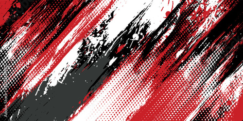 Gaming esport background striking stripes electric banner vector illustration design red black grunge brush wing comic pattern modern abstract concept livery stripes decal paint splash splatter.eps 10