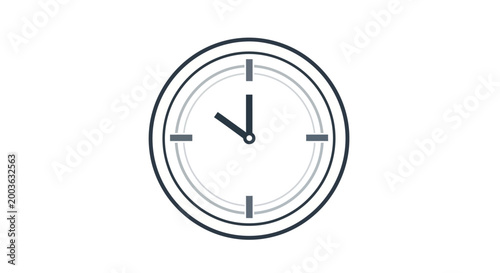 Simple minimalist analog clock face.