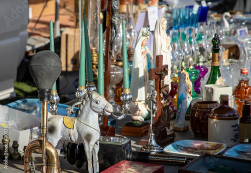 assorted treasures at a flea market in Malta