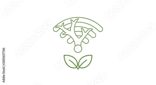 Eco friendly wireless technology concept.