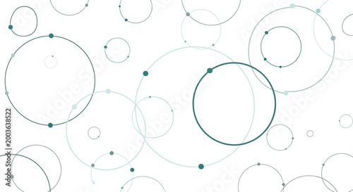 Abstract Minimalist Background with Geometric Circles and Dots