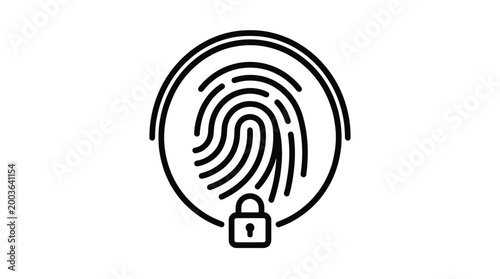 Fingerprint icon represents secure digital identity authentication.