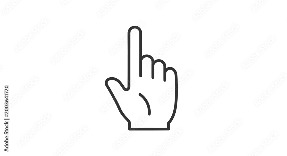 Fototapeta premium A hand with index finger pointing up.