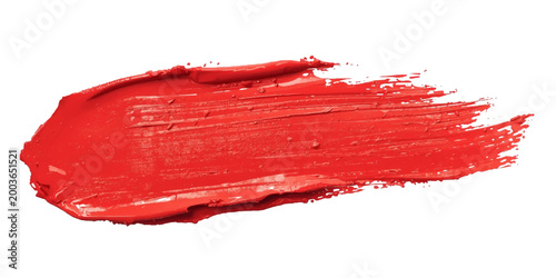 Vibrant Stroke of Color: A close-up shot of a textured, fiery red paint stroke, revealing the richness and depth of the artistic medium.