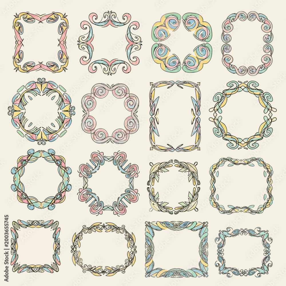 Obraz premium Collection of ornate picture frames.
