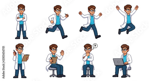 Doctor Character Poses Collection.