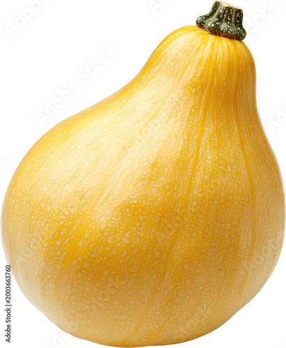 Yellow squash winter squash gourd vegetable isolated photo of ripe yellow squash with stem black