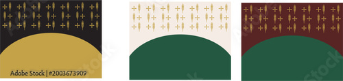 Catholic Background Cross and Wheat with an Arch