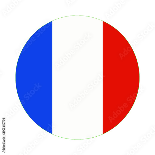 Free Download French National Flag Icon Vector Illustration Blue White Red - GFXLoad